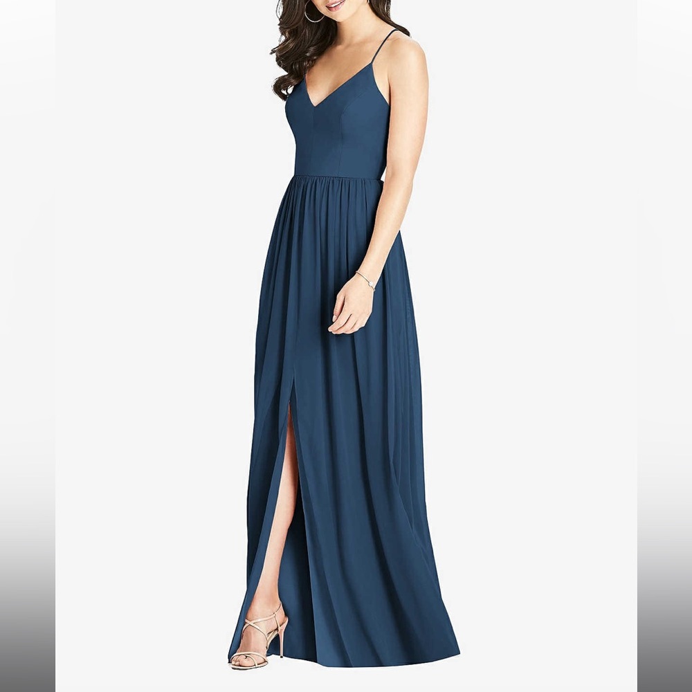 Dessy Collection - Sofia Blue bridesmaid dress